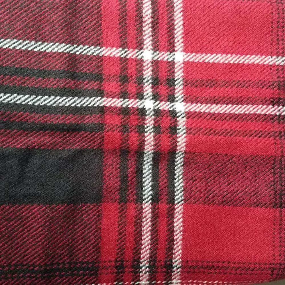 Red White Black Plaid Infinity Scarf 18